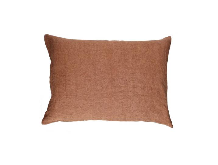 Coussin en coton cuivre, rectangulaire, uni, grand format - Pomax