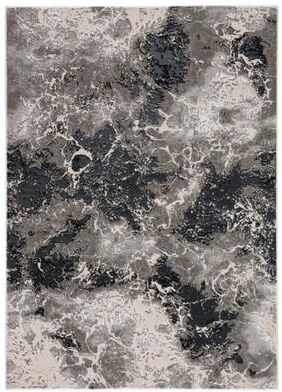 Silver Orchid Pugo Abstract Black/ Gray Area Rug