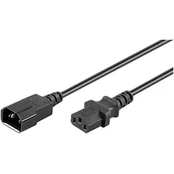 MicroConnect Power Cord C13 - C14 1,8m (1.80 m), Stromkabel, Schwarz