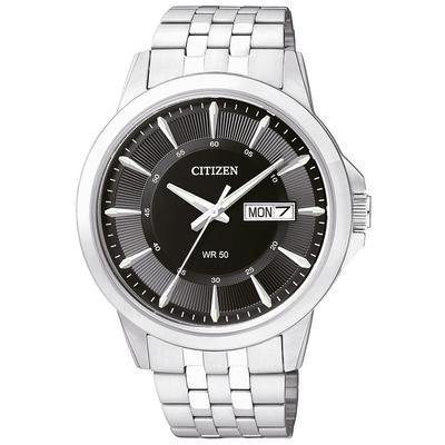 Quarzuhr CITIZEN, silber (silberfarben, schwarz, schwarz), Armbanduhren, Damen, silberfarben, Quarzuhr, Armbanduhr, Herrenuhr, Damenuhr, Edelstahlarmband, Datum