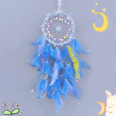 Inspire Picks Handmade Dream Catcher Wind Chime Boho Hanging Wall & Car Decor blue