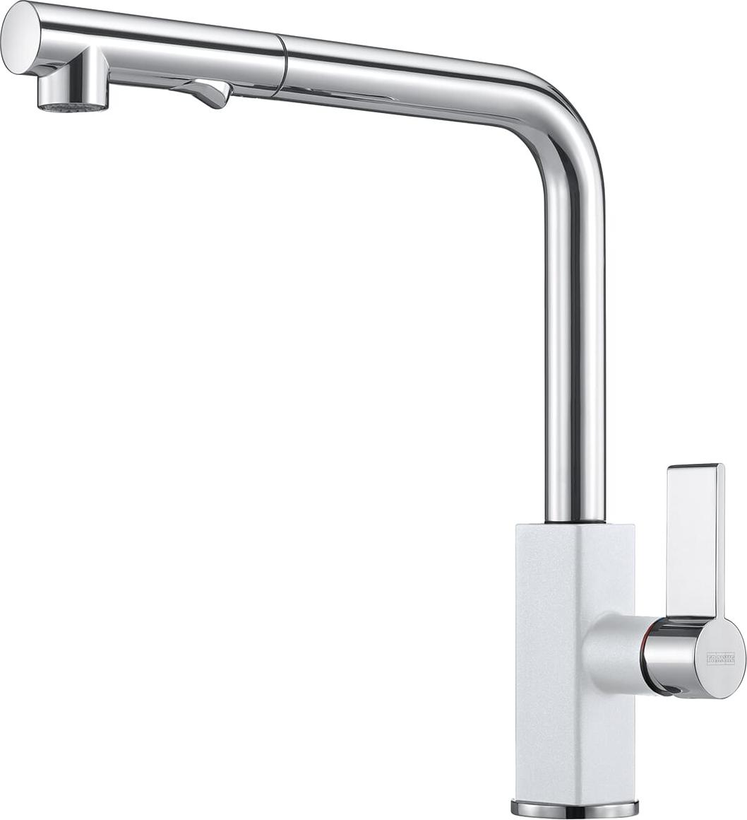 Franke 115.0392.368, Standard, Chrom, Weiß, Metall, Hebelgriffe, Einzelbild, Keramik