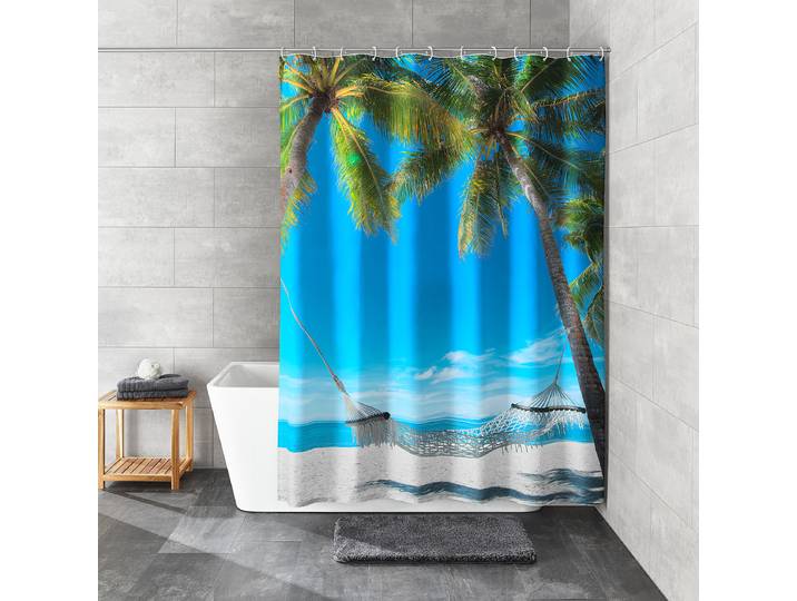 Rideau de douche Bahamas polyester Multicolore 180 x 200 x 0cm