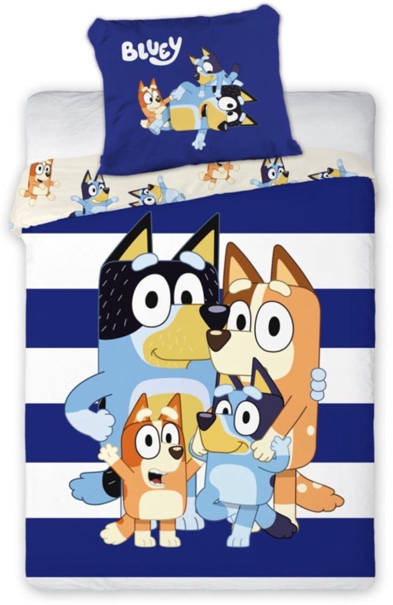 Bluey Dekbedovertrek voor de kinderkamer - Blauw