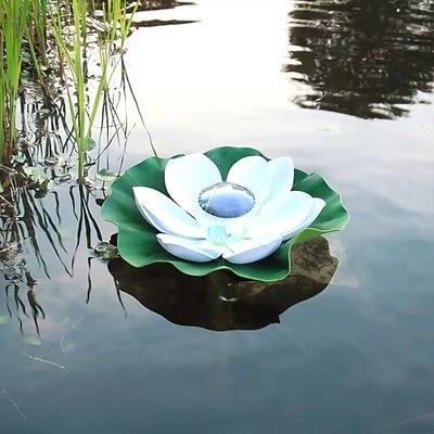 1 pc Solar Teich Lotus Wasser schwimmende Licht Outdoor Garten Licht Hof wünschen Lotusblatt Licht Teich Schwimmbad Dekor Beleuchtung Wasser schwimmende Licht
