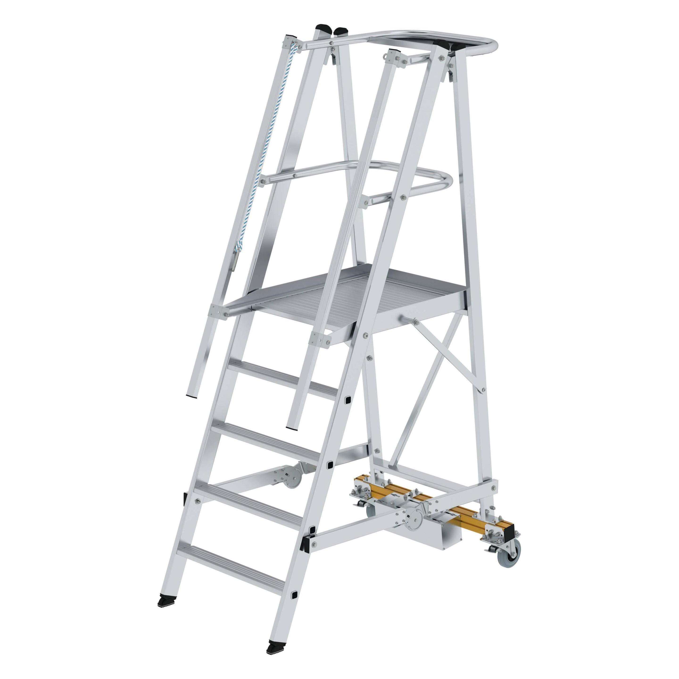 Munk Plattformleiter klappbar mit schmalem Fahrwerk 5 Stufen (Plattformleiter, 60 cm) (052705)