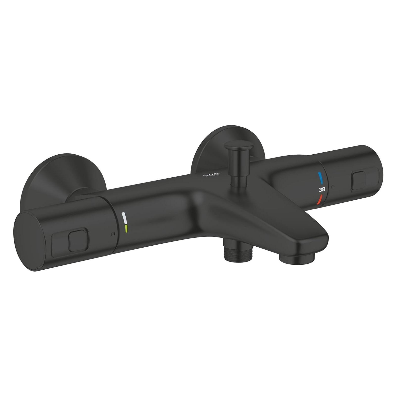 Grohe Precision Start QuickFix Thermostatarmatur für Wanne, mattschwarz (345982430)
