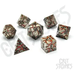 Crit Stones Pyroclasmic Metal RPG Dice Set