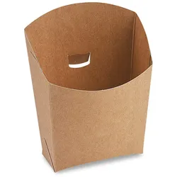 100x BIONATURE Snackbecher kraft braun mit Fettbarriere 150g - 6,5x11x12,5cm