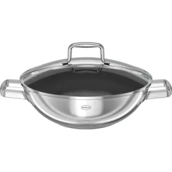 RÖSLE Wok mit Deckel Moments ∅28cm - silber|schwarz