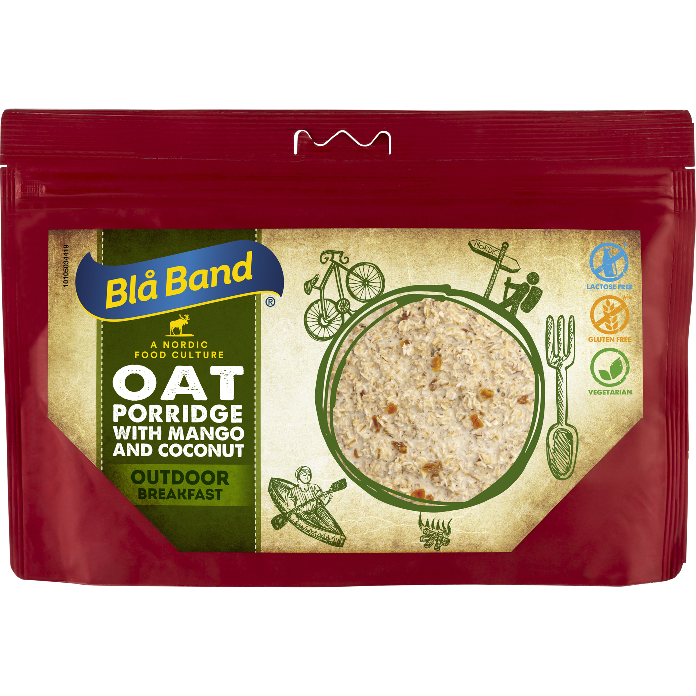 Blå Band Haferbrei mit Kokosnuss und Mango Trekkingnahrung Größe 150g