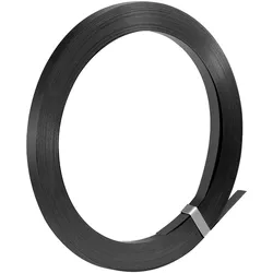 VEVOR Umreifungsstahlband, 19 mm x 0,55 mm x 91 m, Verpackungsstahlband, Metallbandrolle, 775,6 kg Bruchfestigkeit, Stahlumreifungsbänder, Hochleistungsbandrolle für Palettenverpackung