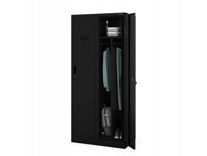 Armoire vestiaire BHP KACPER 4 compartiments 800x1800x500mm noire