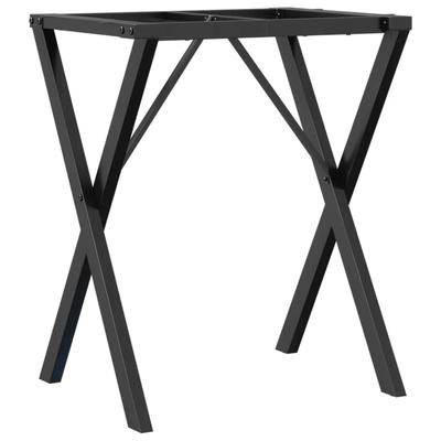 Helloshop26 - Esstischbeine X-Gestell 60 x 40 x 73 cm stabil und robust Industrie-Stil schwarzer Stahl