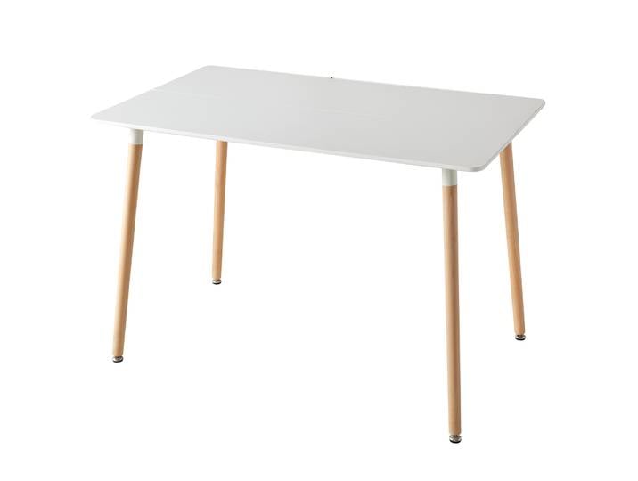 Table à manger rectangulaire nordique, bureau d'étude à domicile, table basse moderne en bois, table de conférence de bureau, table de cuisine, blanche 110 cm