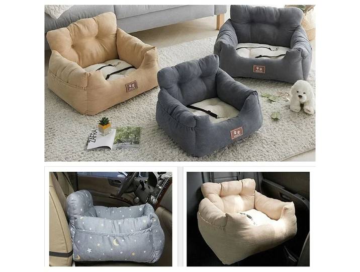 Porte-voiture de voyage à la mode, housse de siège de voiture pour animaux de compagnie, sac de transport pour animaux de compagnie, housse de siège pour canapé, coussin de siège sûr pour l'extérieur