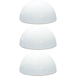 3er Set LED Solar Steh Lampen Fassaden Halb Kugel Wand Beleuchtung Garten Weg Stand Leuchten weiß