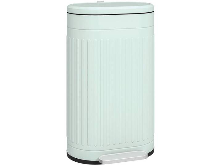 Homcom Mülleimer 30l Metall Kunststoff Grün, 31.2x60.8x36.5 cm, Badaccessoires, Abfalleimer