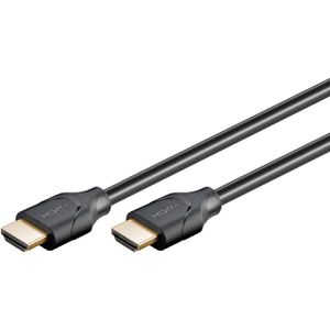 Goobay HDMI-Kabel 61640 HDMI 2.1, vergoldete Stecker, 8K UHD bei 60 Hz, 48 Gbit/s High Speed, HDMI auf HDMI, 2m