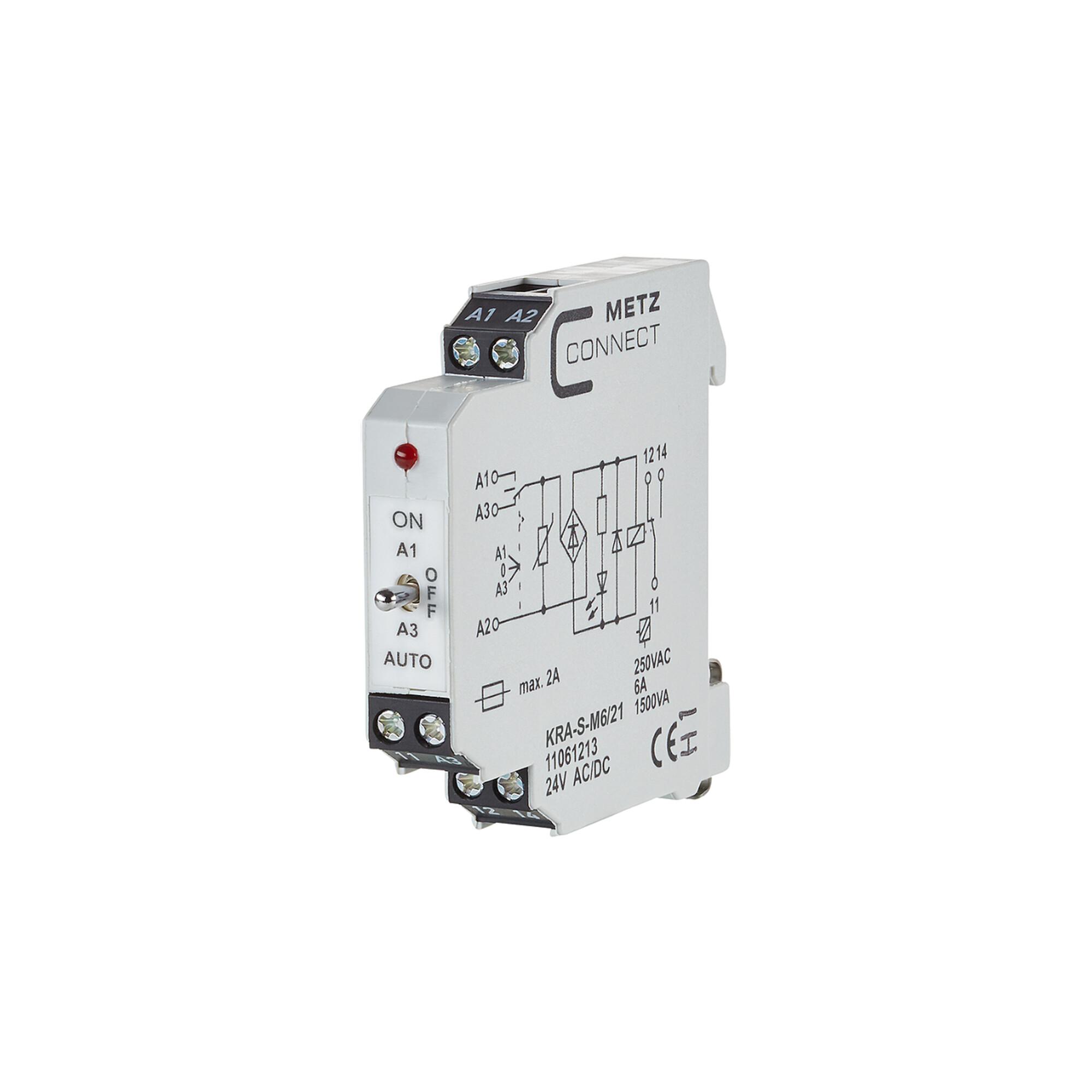 BTR NETCOM Koppelbaustein 1W KRAS-M6/21 24AC/DC ; Metz Connect (11061213)