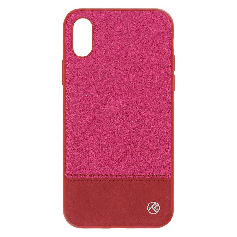 Tellur Cover Synthetic Leather Glitter II for iPhone X/XS pink (Apple iPhone X) (TLL121194)