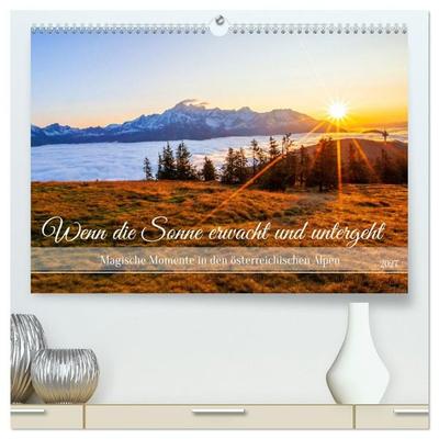 Wenn die Sonne erwacht und untergeht (hochwertiger Premium Wandkalender 2027 DIN A2 quer), Kunstdruck in Hochglanz