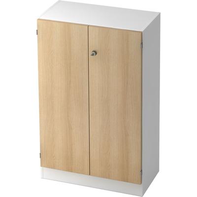 Hammerbacher Schrank Solid 3OH BxTxH 80x42x127cm Griff SG Weiß/Eiche