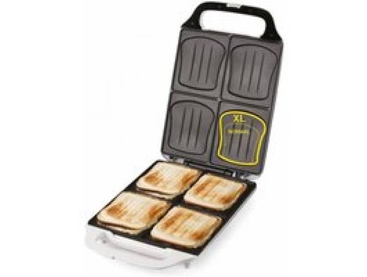 Do9064C Croque Famille Xxl Pour 4 Grands Croques - 1800W - Revêtement Antiadhésif - Voyants Lumineux - Blanc