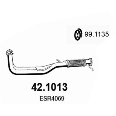 ASSO Abgasrohr 421013 vorne für LAND ROVER