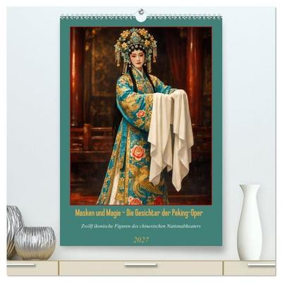 Masken und Magie – Die Gesichter der Peking-Oper (hochwertiger Premium Wandkalender 2027 DIN A2 hoch), Kunstdruck in Hochglanz