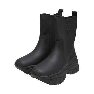 Stiefel BUFFALO "Buffalo lola chelsea", Damen, Gr. 41, schwarz, Kunstfaser, unifarben, Schuhe Stiefel