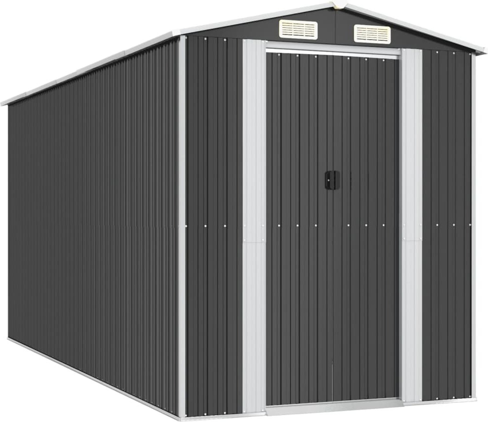 Geräteschuppen Anthrazit 192x440x223 cm Verzinkter Stahl