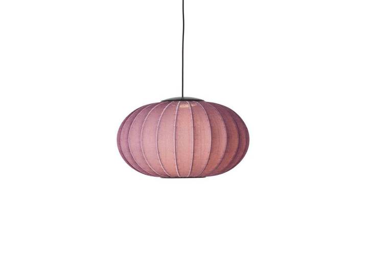 Knit-Wit 57 Oval LED Pendelleuchte Burgundy - Made By Hand - Schlafzimmer - Stoff / Textil