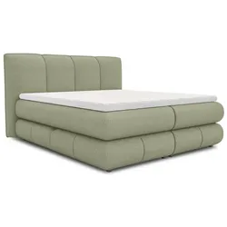 Boxbett Alberto 180 x 200 cm Stoff Grün