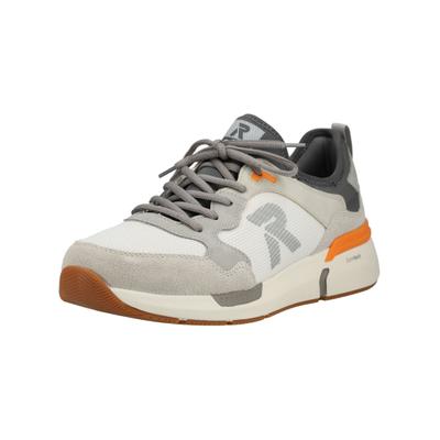 Sneaker RIEKER "Rieker Sneaker Textil", Herren, Gr. 42, grau (weiß, grau), Textil, Schuhe Sneaker