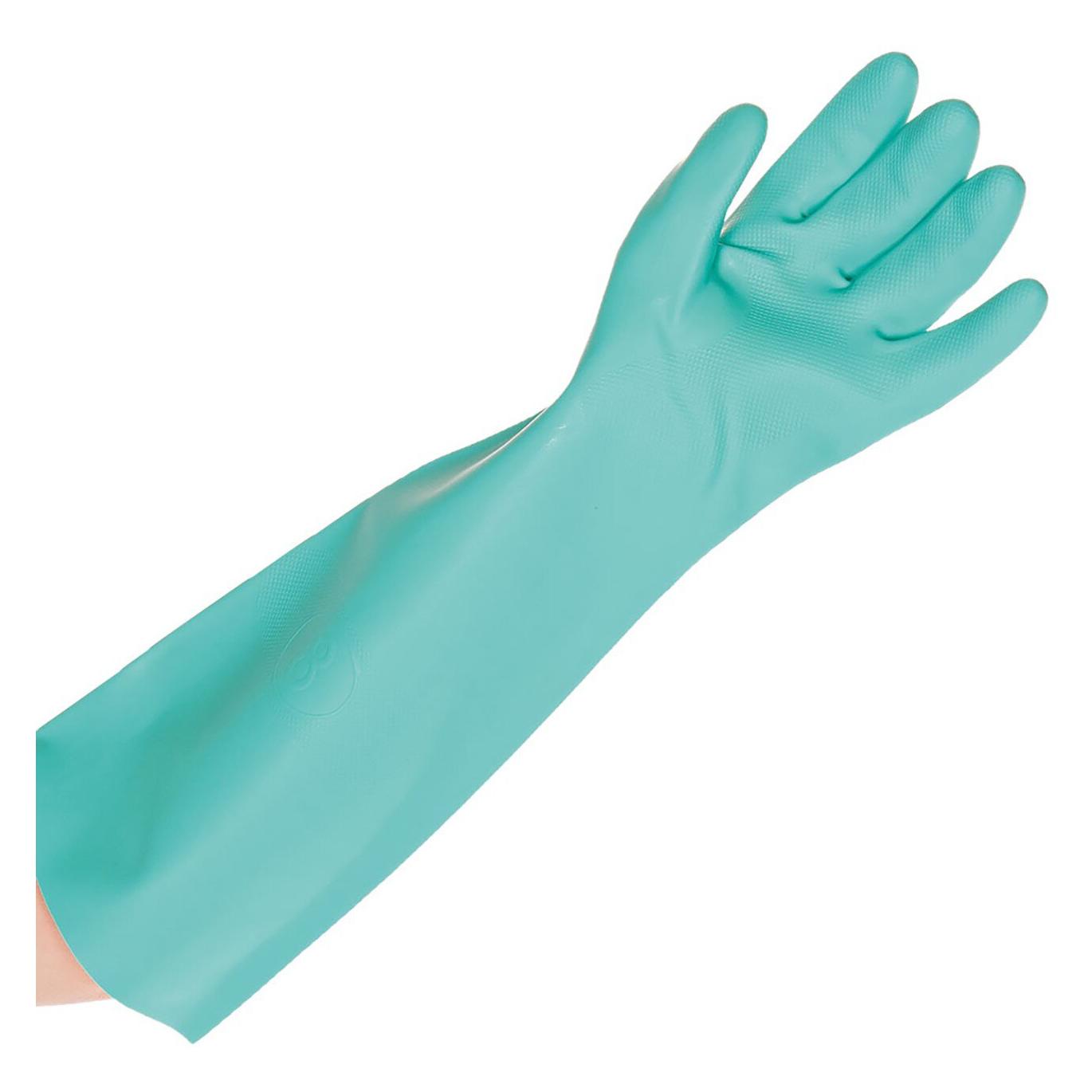 Hygostar Chemikalienschutz-Handschuh Nitril Professional lang L 46cm grün 1 Paar (L) (26611)