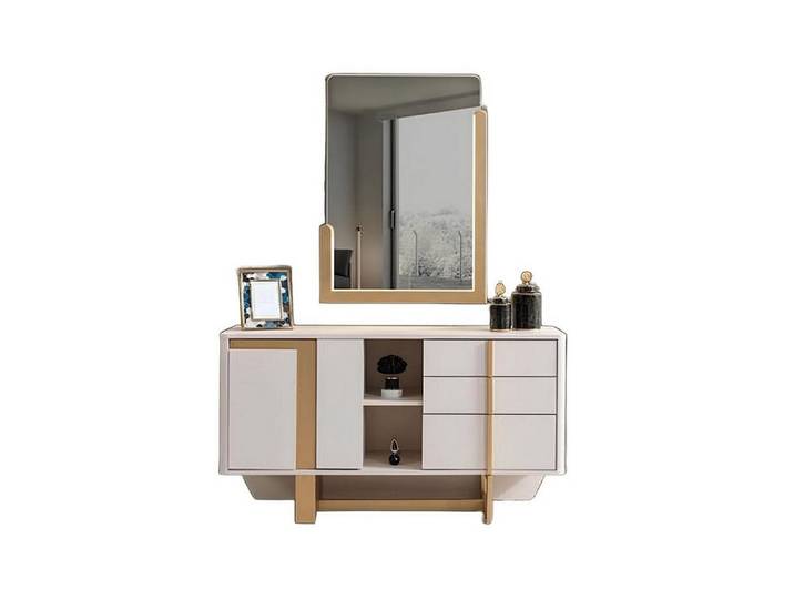 JVmoebel Sideboard Kommode Moderner Stil Beige Farbe Holzrahmen Minimalistisches Design, Made in Europa