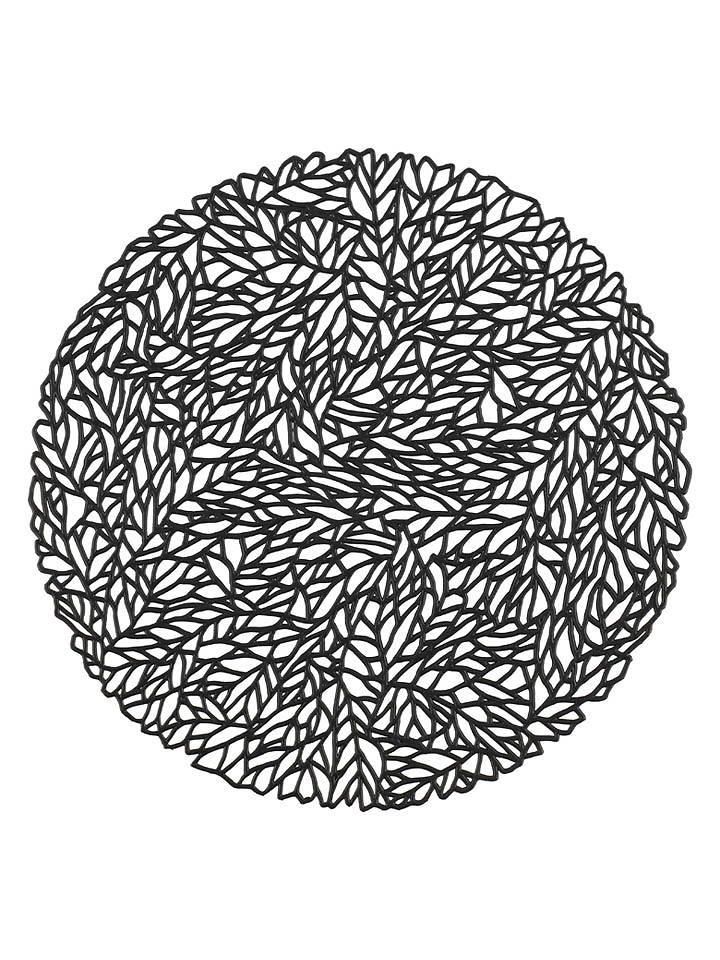 4Living Tischset "Alma" in Schwarz - Ø 35 cm - onesize