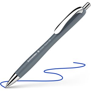 Schneider Kugelschreiber Slider Rave XB, Gehäuse urban grey, Schreibfarbe blau