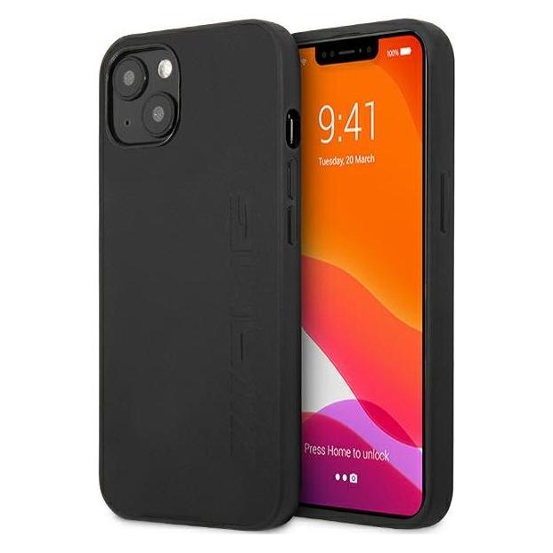Mercedes-Benz Hard Cover Leather (Apple iPhone 13, Apple iPhone 14, Apple iPhone 15) (AMHCP13MDOLBK)
