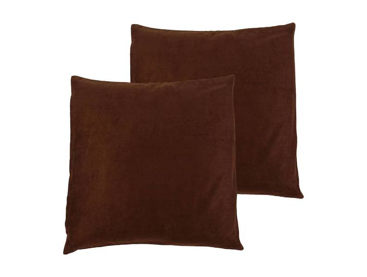 Kissenbezug Alcatraz 2er-Set Braun/Braun 60 x 60cm Kunstfaser