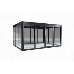 SunElements Design Gewächshaus SunCasa Power mit Photovoltaikdach 3.4 anthrazit-metallic, Wände: 6mm Acrylglas, Dach: Doppelglasmodule 5 % Transparenz