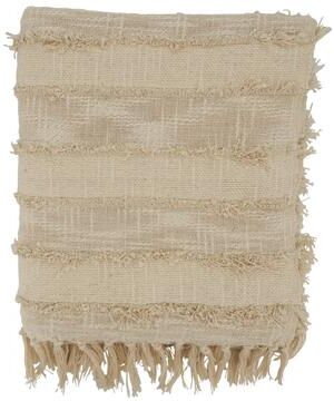 Saro Lifestyle Throw Blanket With Fringe Design