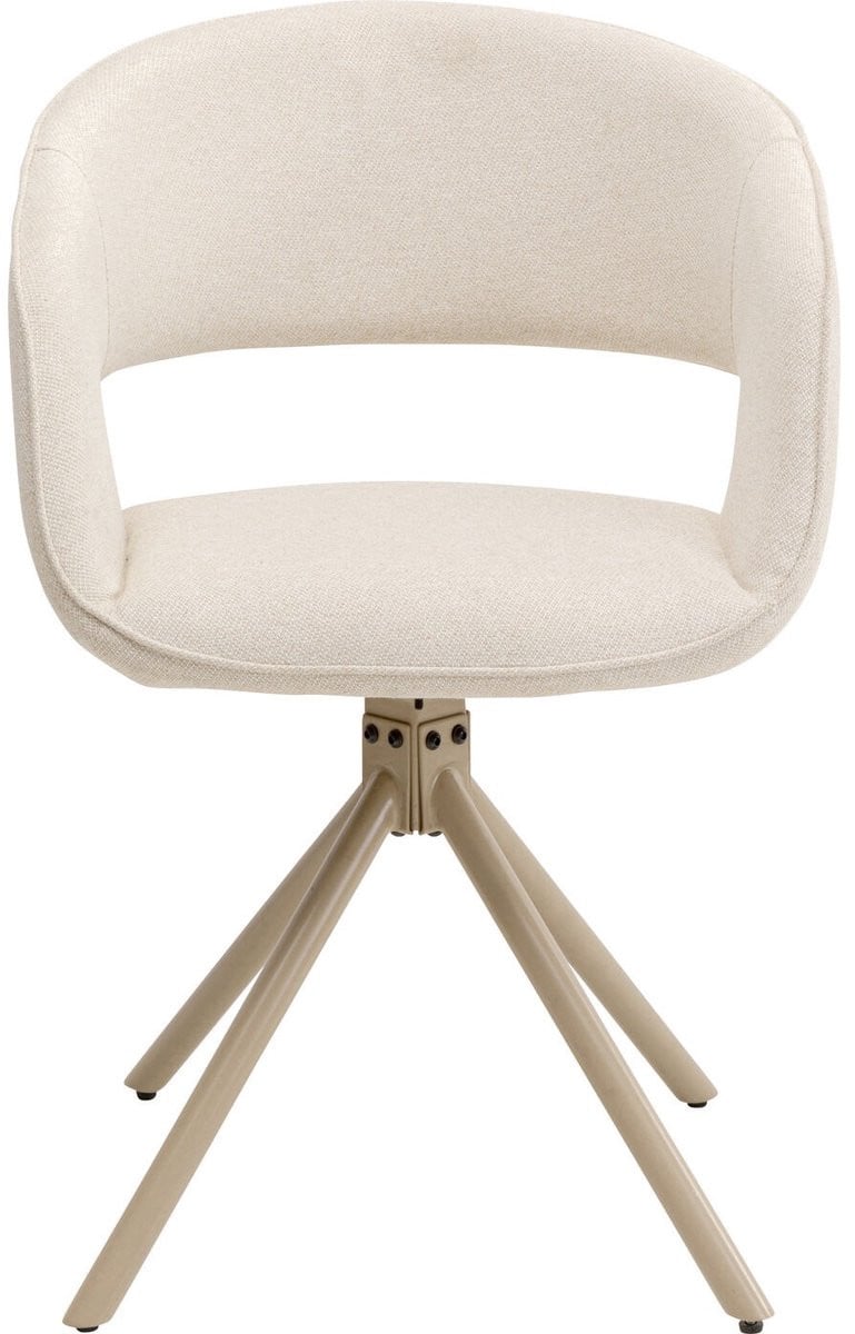 Kare Design Draaistoel Gina met armleuningen beige