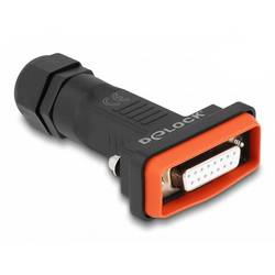 Delock 87807 VGA Adapter [1x D-SUB-Buchse 15pol. - 1x Löten] Schwarz, Orange