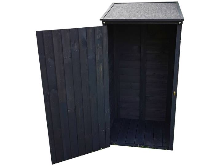 Garten-Geräteschrank PROMADINO Speyer , grau (anthrazit), Holzwerkstoff, Gerätehäuser, Garten-Geräteschrank