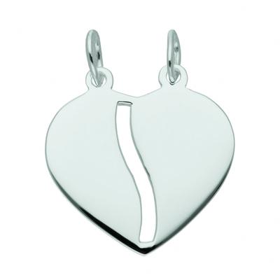 Puzzleanhänger ADELIA´S "Partneranhänger 925 Silber", silber, Schmuckanhänger, Damen, Silber 925 (Sterlingsilber), Silberanhänger Partneranhänger