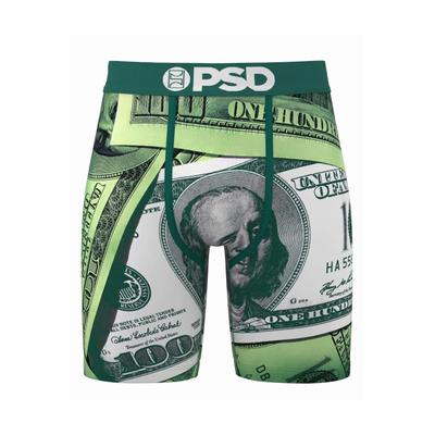 Boxershorts PSD "PSD GREEN BENS", Herren, Gr. XL, 1 Stk., grün (multicolor), 88% Polyester, 12% Elasthan, Unterhosen