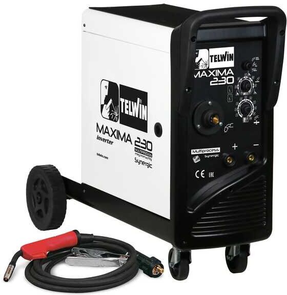Telwin Maxima 230 Synergic - Saldatrice Inverter Multiprocesso (MIG-MAG/BRAZING/MMA/TIG LIFT) - GAS/NO GAS