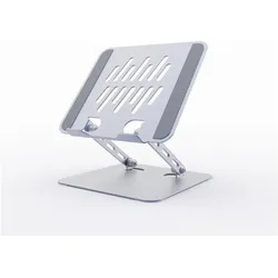 Gembird Headphone case Foldable notebook riser stand, spacegrey , Notebook Ständer, Silber